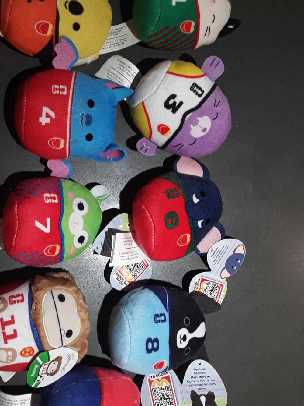 FIFA McDonald’s Plush Toy Lot — 9 Characters — 2018 Promo — Some With Tags